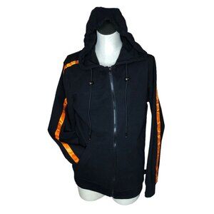 Boxraw Loma Black Jacket Hoodie Orange Stripe Mens Large